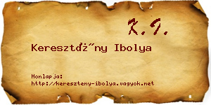 Keresztény Ibolya névjegykártya